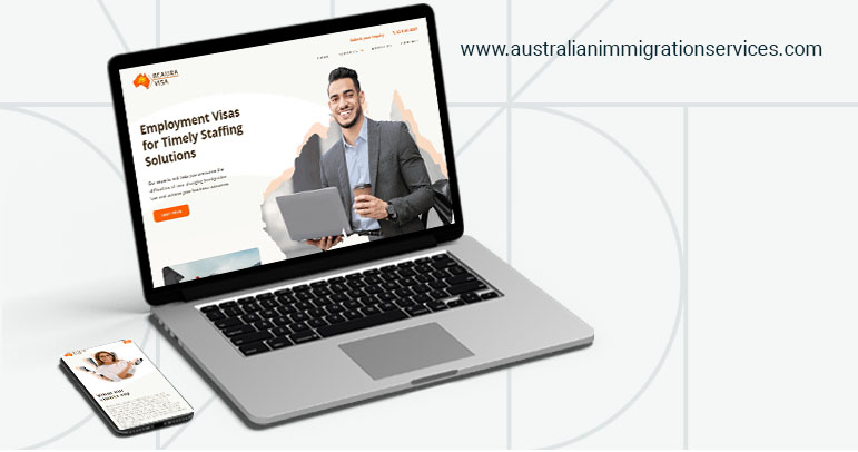 Image of a phone and a laptop showing the Beaura Visa Website
