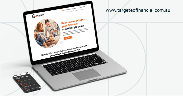 Image of a phone and a laptop showing the Targeted Financial Website