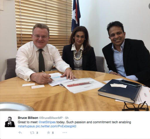 Bruce Billson meeting with netstripes founders