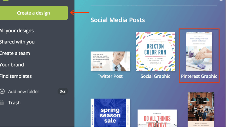 How to use Canva for Pinterest 1