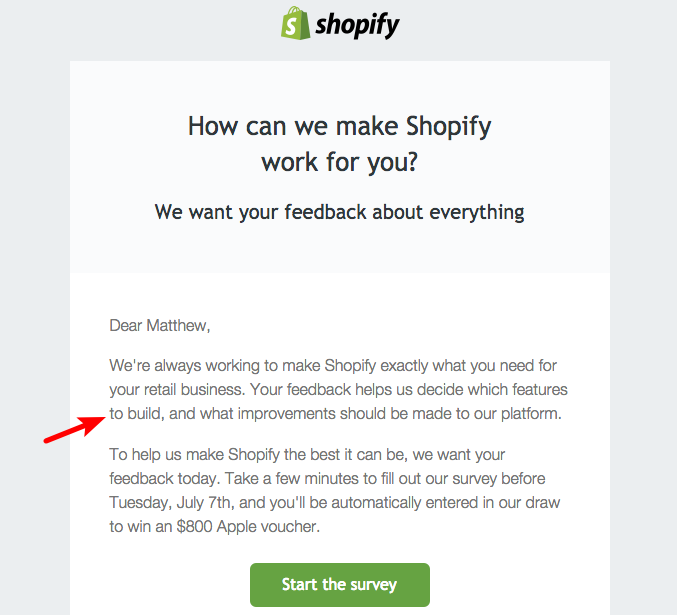 customer feedback email template 5