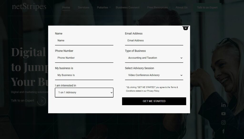 netstripes contact us form